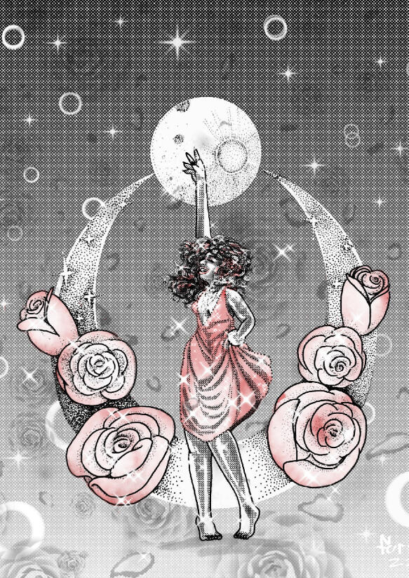 Print couche A4 - Sob a Lua Encantada - R$20